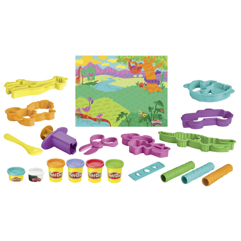 Play-Doh, Safari, coffret Play-Doh sur le thème des animaux, jouets de pâte - Notre exclusivité