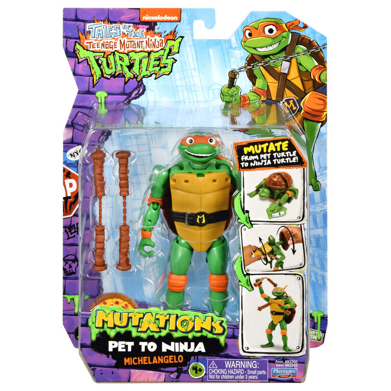 Tales of Teenage Mutant Ninja Turtles: Mutations Deluxe - Figurine de Michelangelo Pet to Ninja