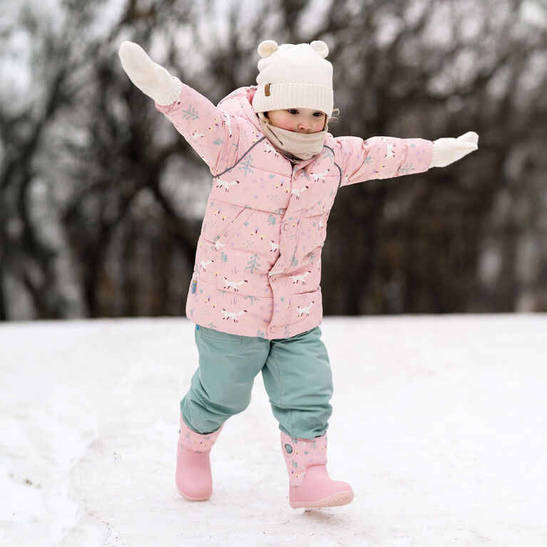 Kids Lite Waterproof Boots | Pink Forest - 11 Little Kid