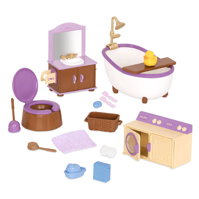 Li'l Woodzeez, Bathroom & Laundry Playset