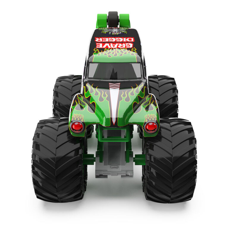 Monster Jam, Official Grave Digger Monster Truck, Die-Cast Vehicle, Show Time Series, 1:64 Scale