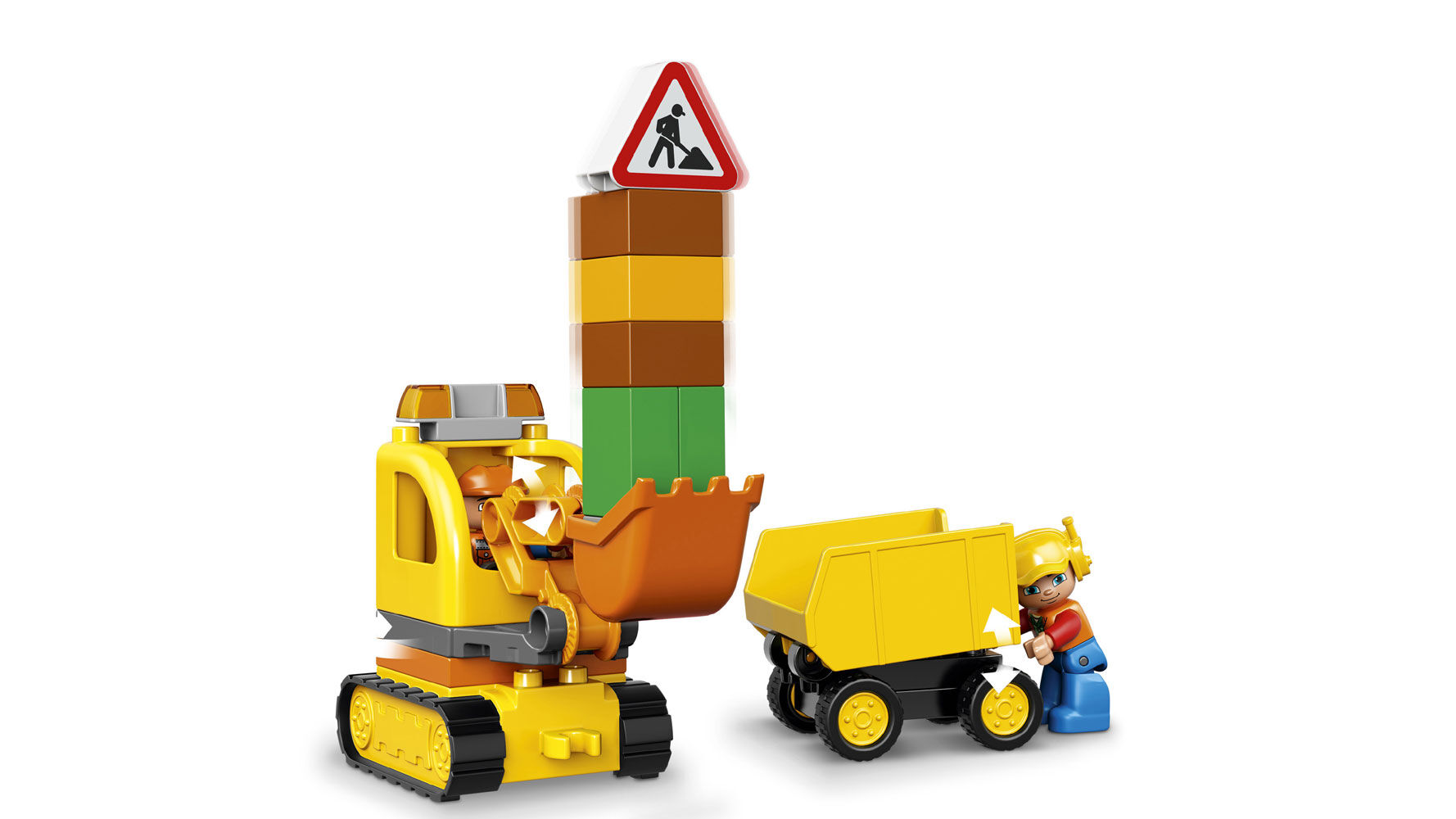 duplo truck & tracked excavator 10812
