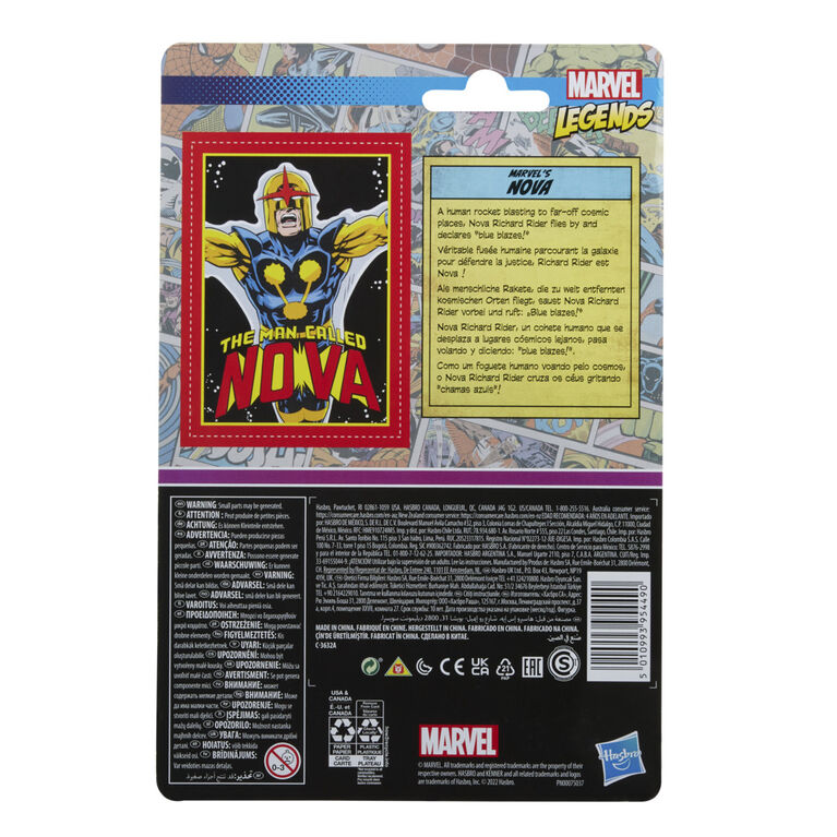 Hasbro Marvel Legends Series 3.75-inch Retro 375 Collection Marvel's Nova Action Figure