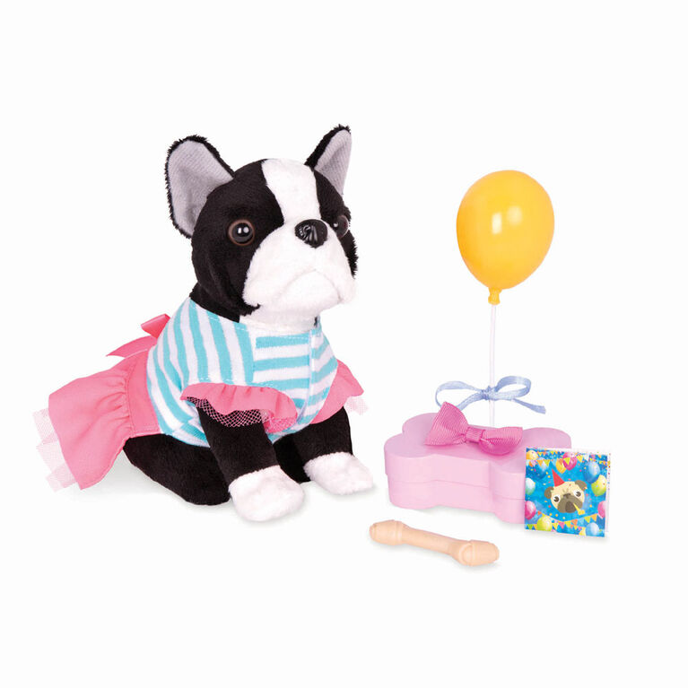 Furry Party Set, Our Generation, Robe d'anniversaire pour chien en peluche avec accessoires