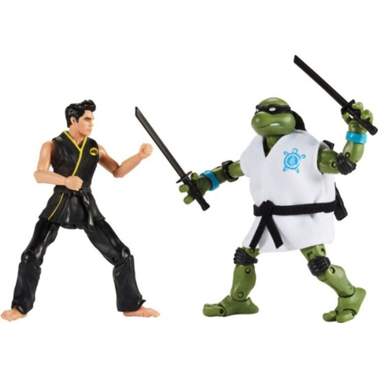 Teenage Mutant Ninja Turtles v. Cobra Kai: Leonardo v. Miguel Diaz - 6" Figurine (Pack de 2)