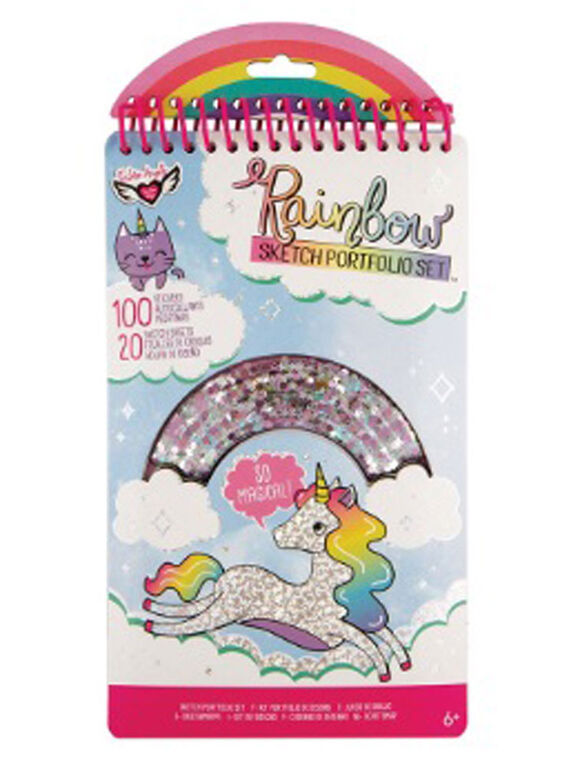 Portefeuille à croquis compact Rainbow Shaker Fashion Angels, multi