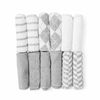 Jesse & Lulu 12-Pack Argyle Theme Washcloth: Grey