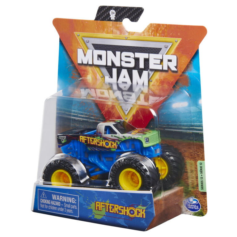 Monster Jam, Official Aftershock Monster Truck, Die-Cast Vehicle, Forces of Nature Series, 1:64 Scale