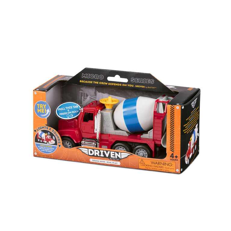 Driven, Toy Cement Truck with Lights and Sounds