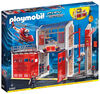 Playmobil - Caserne de pompiers avec hélicoptère