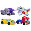Transformers Toys Heroes vs Villains 4-Pack, 4.5 Inch Action Figures, Preschool Robot Toys for Kids Ages 3 and Up