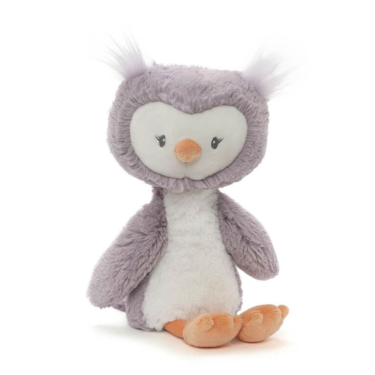 Baby GUND, Peluche hibou Baby Toothpick de 30,5 cm, violet/orange