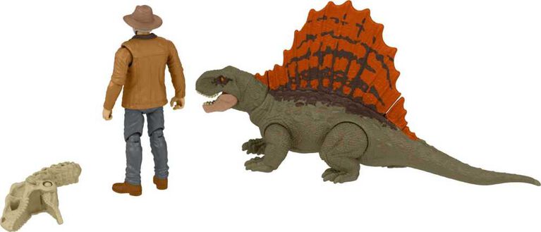 Jurassic World Human and Dino Pack Dr Alan Grant and Dimetrodon