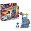 Marvel Stunt Squad Crane Smash Playset with Spider-Man and Green Goblin 1.5" Action Figures