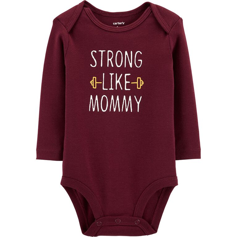 Carter's Strong Like Mommy Collectible Bodysuit - Burgundy, Newborn