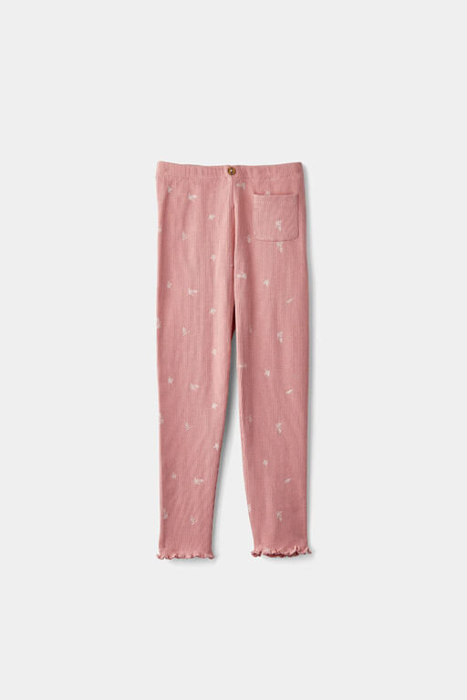 RISE Little Earthling Ribbed Pocket Legging Blush Floral