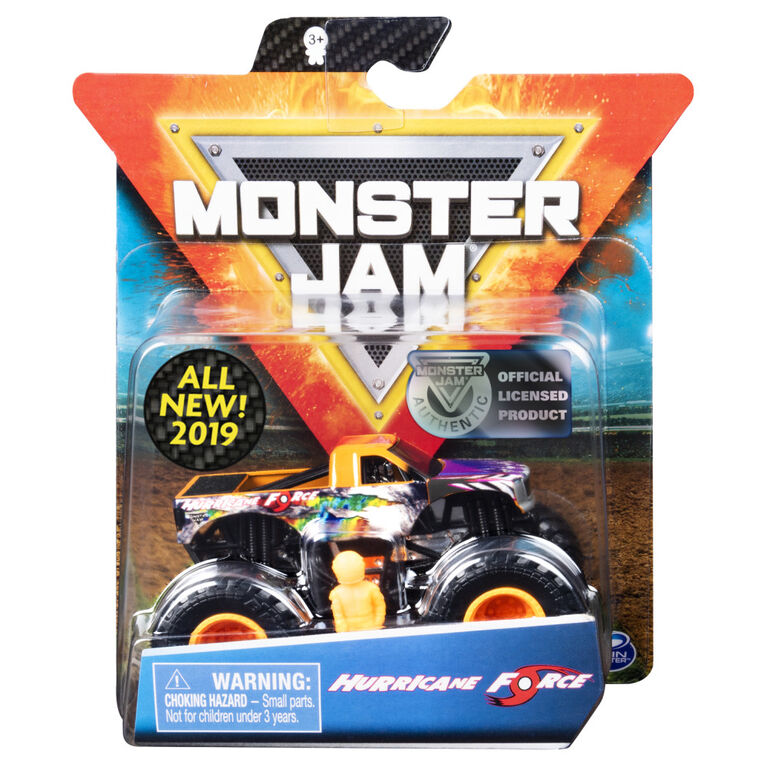 Monster Jam, Official Hurricane Force Monster Truck, Die-Cast Vehicle, Forces of Nature Series, 1:64 Scale