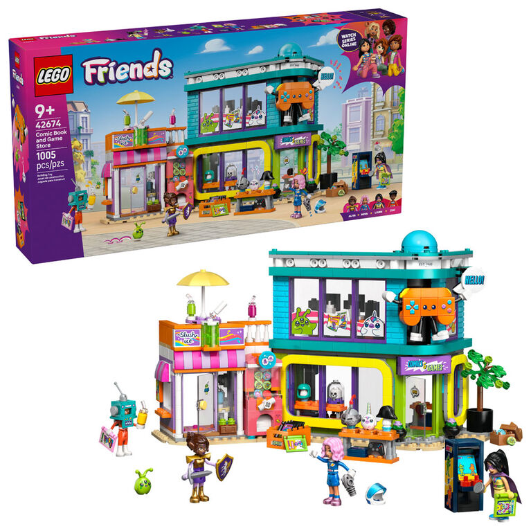 LEGO Friends Comic Book & Game Store Building Toy for Girls, Boys, & Kids, Ages 9+ - 42674