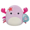 Squishmallows 7.5" - Crabe rose Cailey avec épingle étoile de mer
