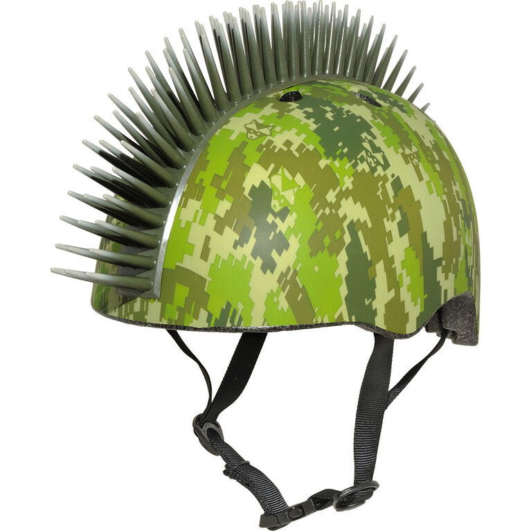 Raskullz - casque de vélo pour enfants 5 ans et plus Digital Camo Mohawk - vert