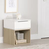 Hourra 1-Drawer Nightstand Soft Elm Whit