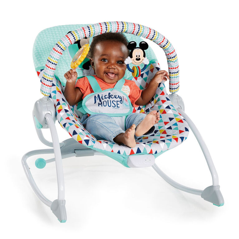 Disney Baby MICKEY MOUSE Happy Triangles Infant to Toddler Rocker