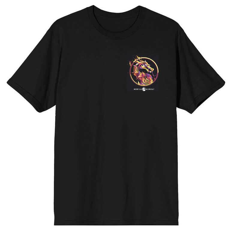 Mortal Kombat Logo Scorpion Big Face Mens Black T-Shirt 