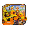 Rubble and Crew, Bark Yard Deluxe Bulldozer, camion de construction avec effets sonores et lumineux, figurine articulée Ruben