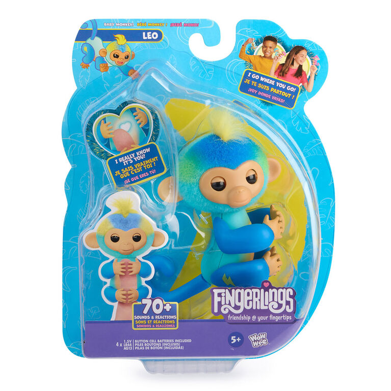 Fingerlings Interactive Baby Monkey, 70+ Sounds & Reactions, Heart Lights Up, Reacts to Touch