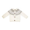 Rock a Bye Baby  Ensemble cardigan en tricot avec pieds : Fairisle crème 0-3 mois
