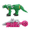 Power Rangers Dino Fury Pink Ankylo Hammer and Green Tiger Claw Zord, Zord Link Mix-and-Match Custom Build System