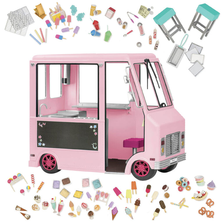 Sweet Stop Ice Cream Truck, Camion de glaces pour poupées - rose