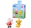 Peppa et ses amis, figurine Peppa Pig avec ourson, jouet préscolaire