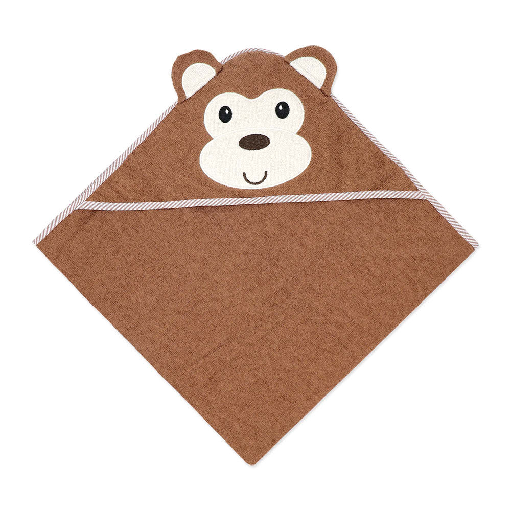 Baby Mode Signature Serviette à capuche marron singe