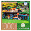 Artist Bruce MacQueen - 1000 Piece Adult Jigsaw Puzzle - Wagon with Pumpkins