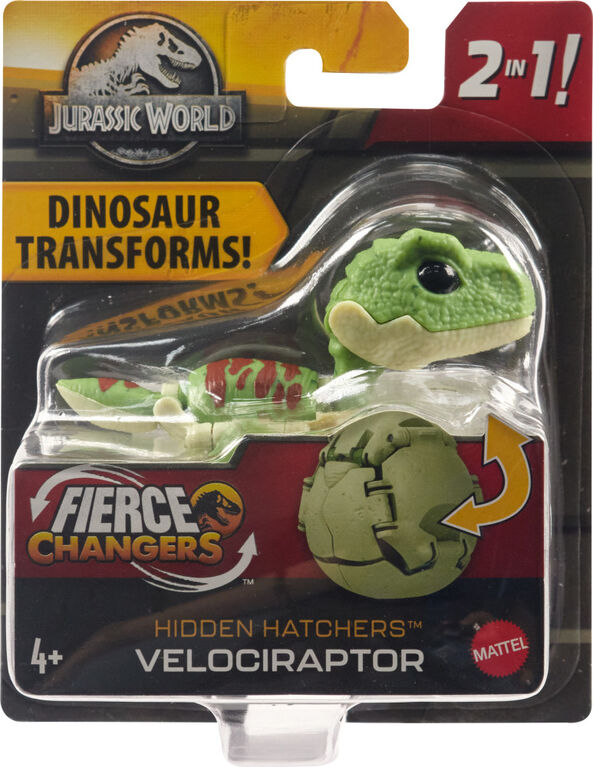 Jurassic World Egg to Velociraptor Dinosaur Transforming Toy Hidden Hatchers