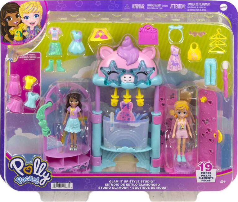 Polly Pocket Glam It Up Style Studio Playset