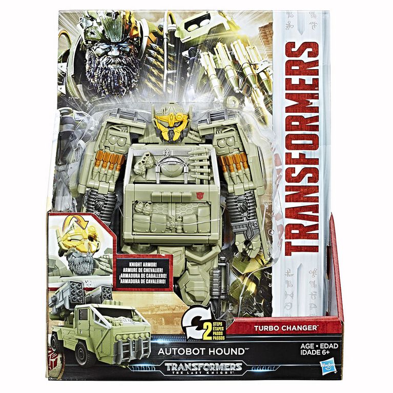 Transformers The Last Knight Knight Armor Turbo Changer Autobot Hound Toys R Us Canada