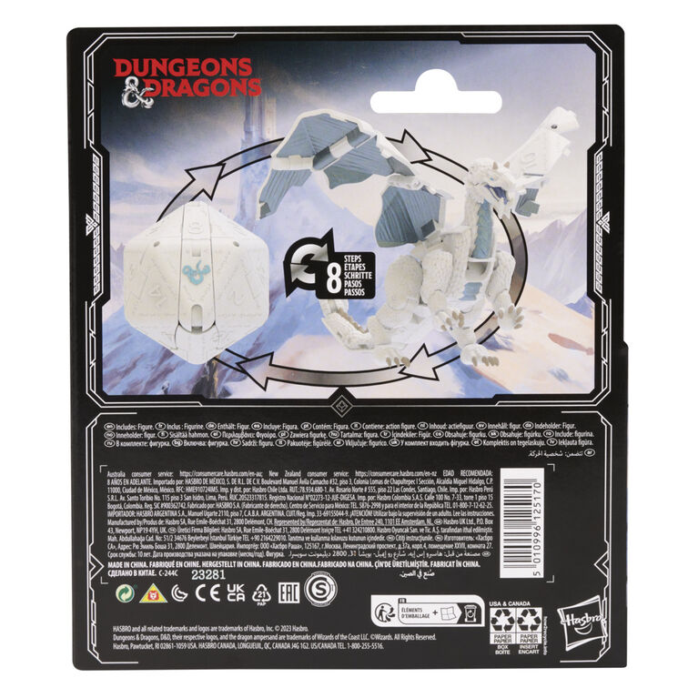 Dungeons and Dragons Dicelings White Dragon Collectible D&D Dragon Toy Action Figures