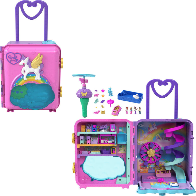 Polly Pocket Dolls Pollyville Resort Roll Away Playset