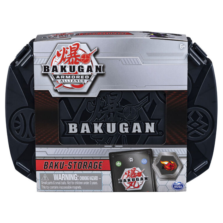 Bakugan, Baku-Storage Case with Nillious Collectible Action Figure and Trading Card, Black