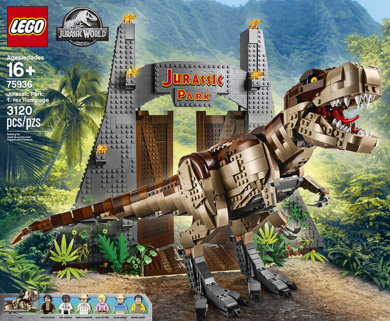 JAIMAN TOYS LEGO Jurassic World Jurassic Park: T. rex Rampage 75936  Building Kit (3120 Pcs),Multicolor