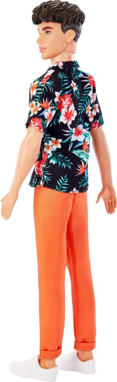 Barbie-Poupée Ken Fashionistas 184, brun, chemise hawaïenne