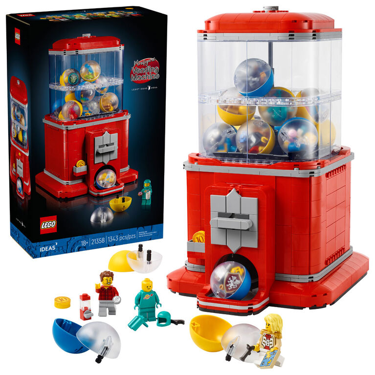 LEGO Ideas Minifigure Vending Machine, Vintage-Style Decor, Building Kit for Adults 21358