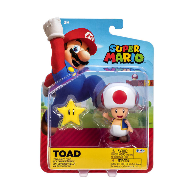 Nintendo 4" Figure - Toad with Super Star
