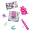 Pixobitz, Metallic Pack with 156 Exclusive No Heat Water Fuse Beads, Decos and Accessories for 3D Creations, Christmas Gifts, Arts and Crafts
