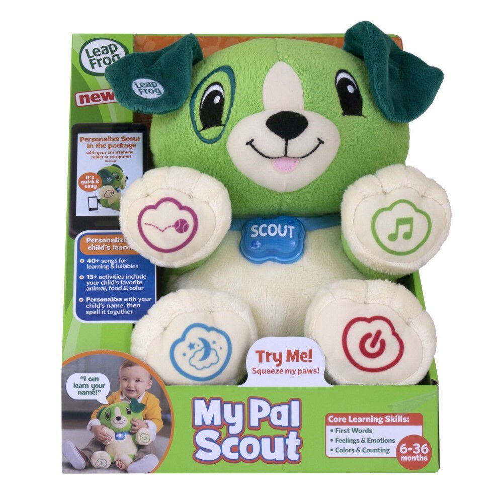 LeapFrog My Pal Scout infant plush toy with personalization music and lullabies learning content for baby to toddler