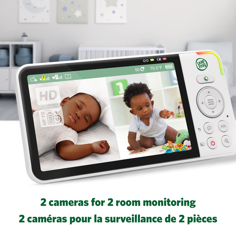 LeapFrog LF815-2HD 1080p WiFi Remote Access 2 Camera Video Baby Monitor  with 5
