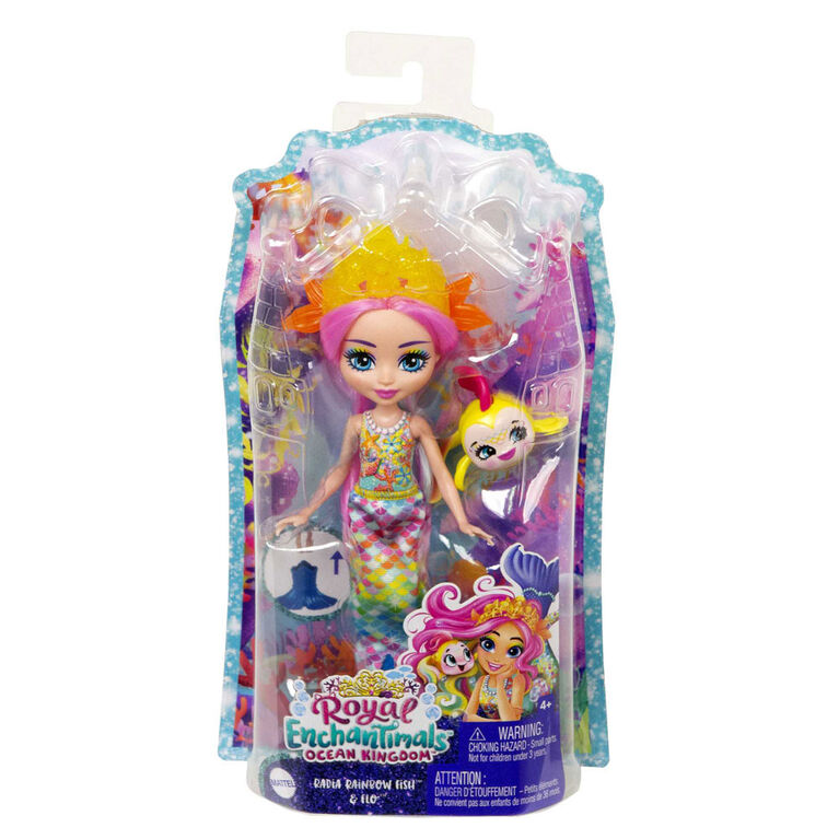 Royal Enchantimals-Royaume de l'océan-Radia Poisson Arc-en-ciel et Flo - Notre exclusivité