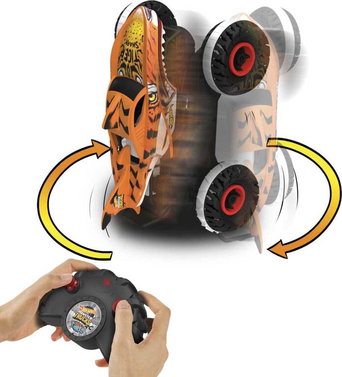 Hot Wheels - Monster Trucks - Véhicule téléguidé - HW Unstoppable Tiger Shark